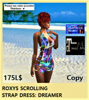 Second Life Marketplace - ROXYS SCROLLING STRAP DRESS DREAMER